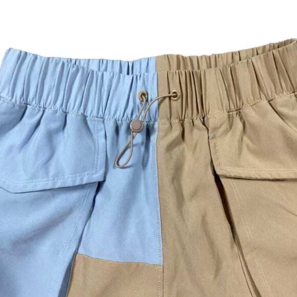 Fabletics Anastasia Cargo Shorts Size XS Colorblock Blue & Beige Athletic Hiking - Picture 7 of 7
